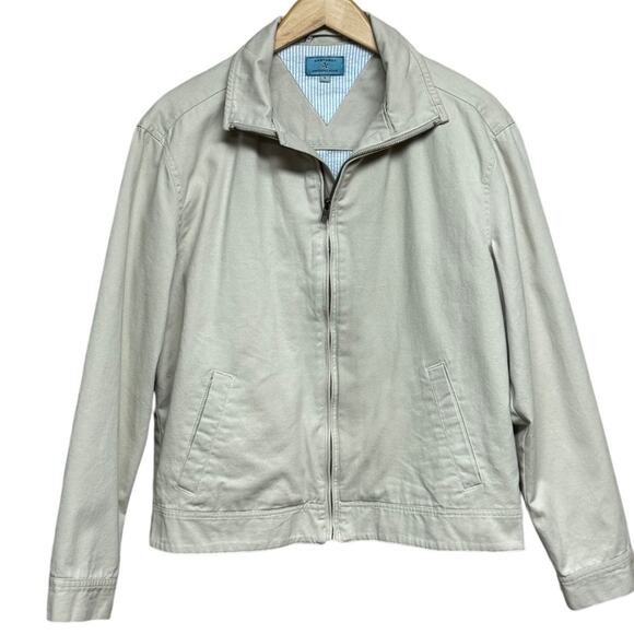 Castaway Nantucket Mens Small Full Zip Mariner Jacket In Tan Khaki - Picture 1 of 9